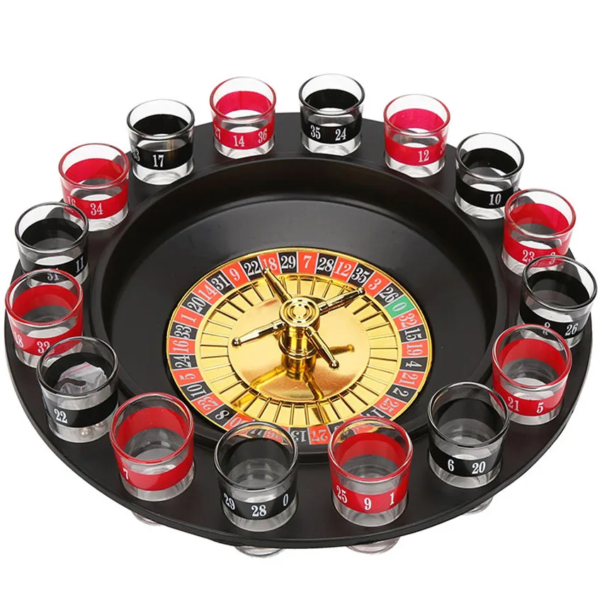16 Shot Glass Deluxe русская спиннинговая рулетка покерные чипсы набор питьевых игр