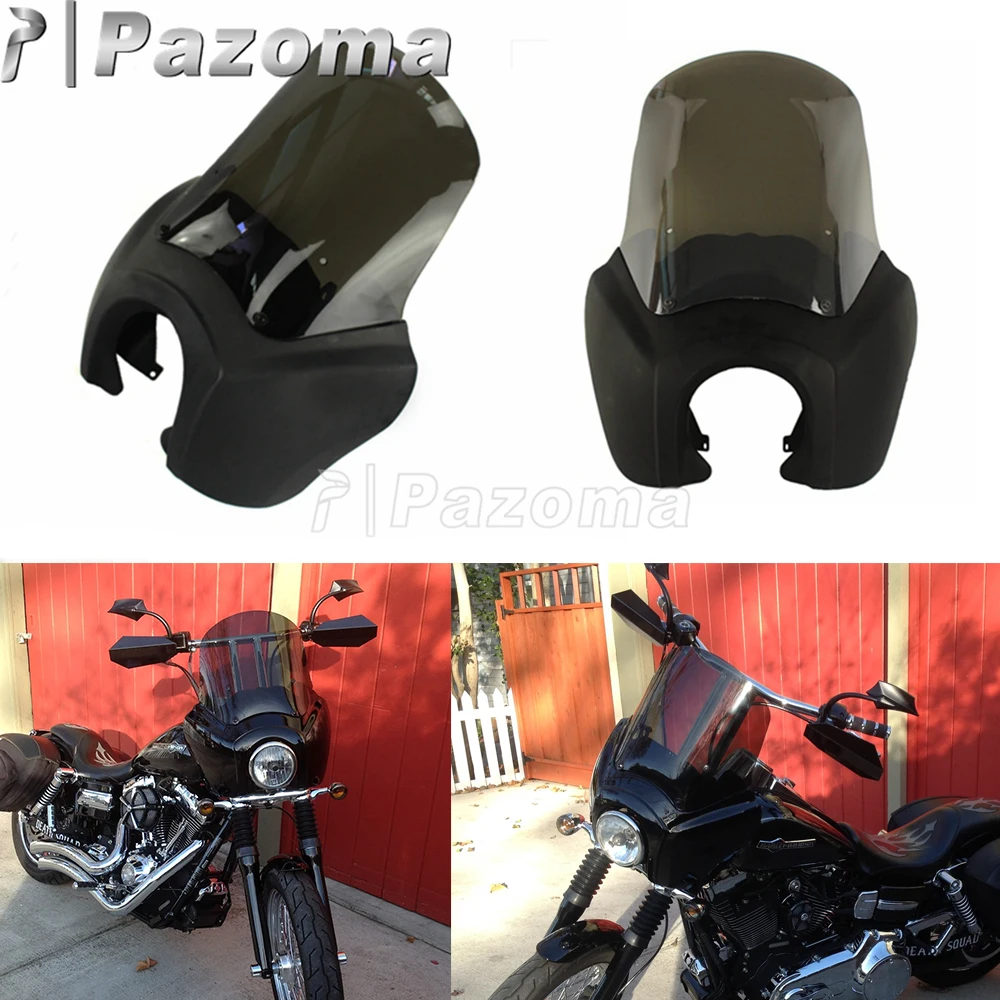Дым мотоцикл на заказ передняя фара обтекатель лобовое стекло для Harley Dyna Street/Fat Bob Low Rider FXR FXDXT 2006