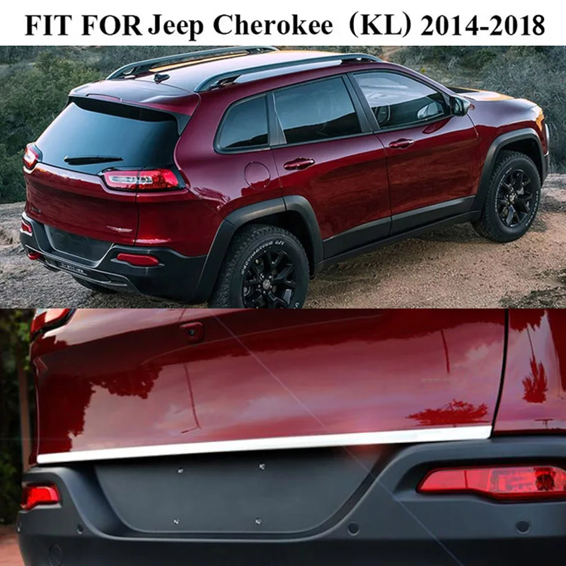 Для Jeep Cherokee KL хромированная Задняя Крышка багажника дверная крышка отделка хвостовых ворот литьевая полоска автомобильный Стайлинг