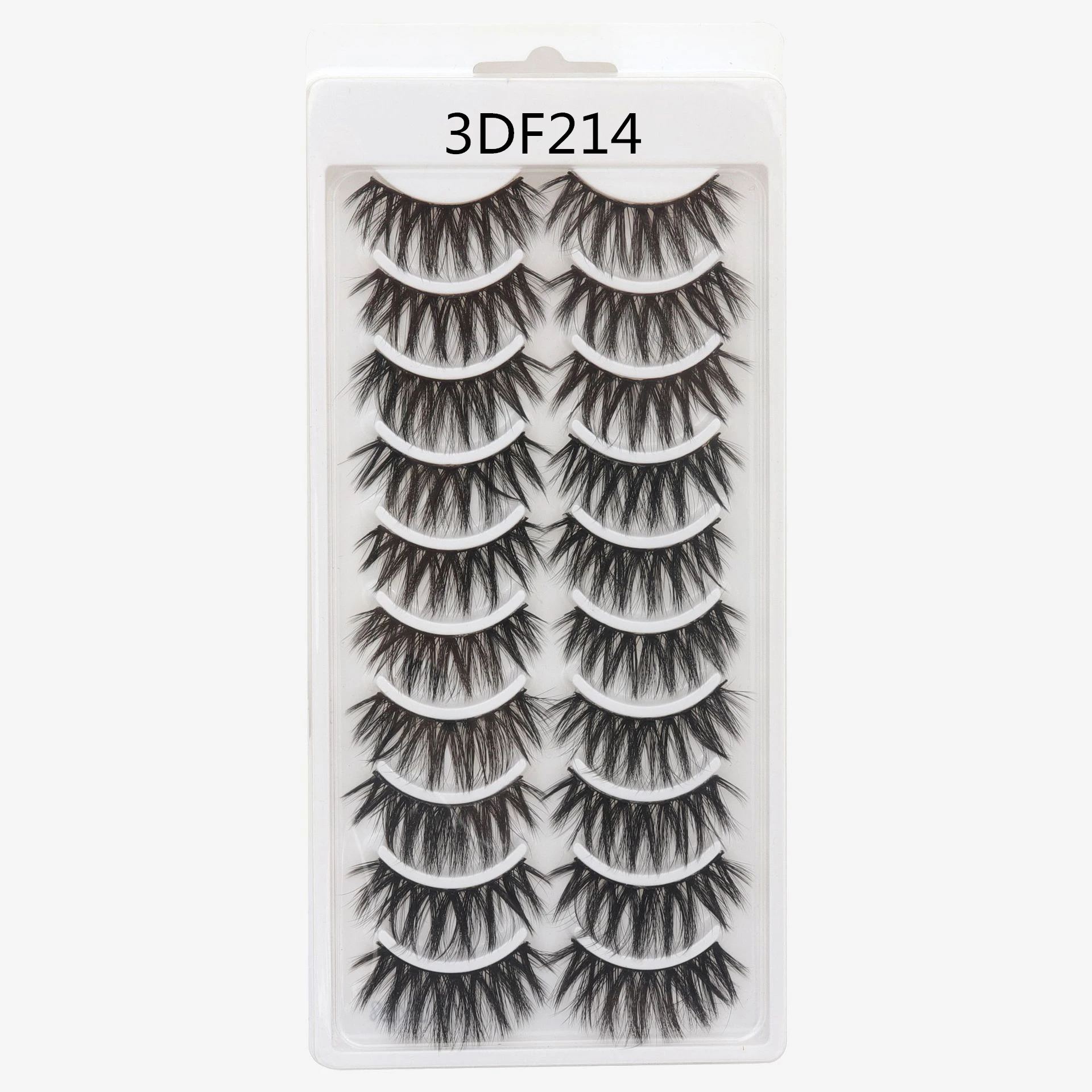 

10 Pairs 3D Cross Messy False Eyelashes 100% Mink Eyelashes Soft Comfortable Eyelash Reusable Lashes Extension Makeup Tool