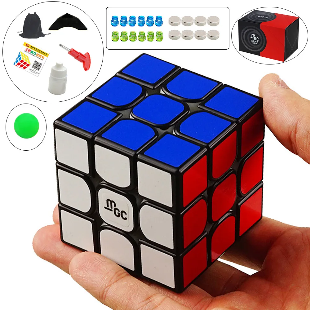 Yj MGC 3x3x3 Магнитный Нео Куб Магия Черный/Смешанные Цвета Головоломка Скорость для Тренировки Мозга Игрушки Для Детей Взрослых.
