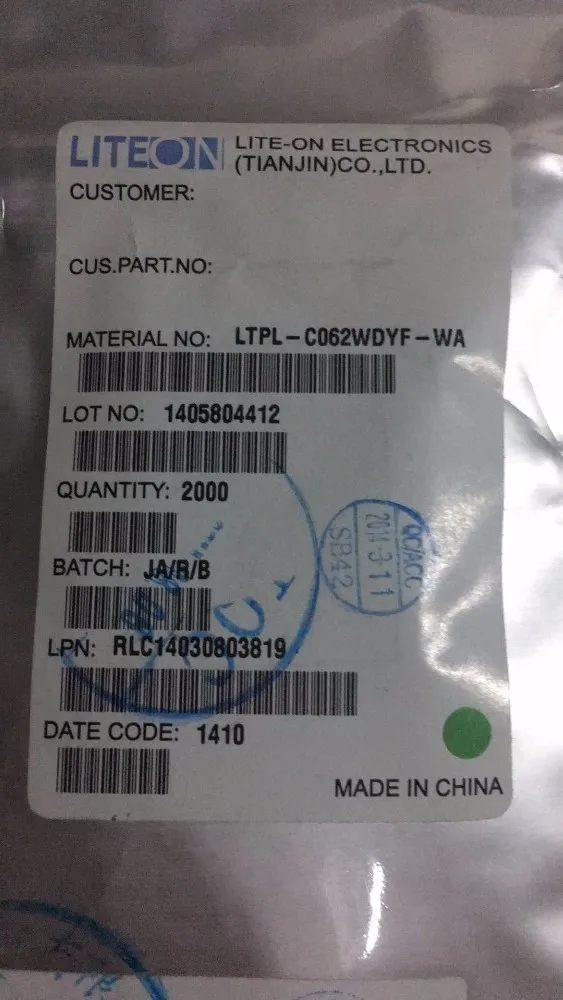 Бесплатная доставка 2000 шт./лот SMD LED новый оригинальный ltpl-c062 ltpl-c062wdyf ltpl-c062wdyf-wa |