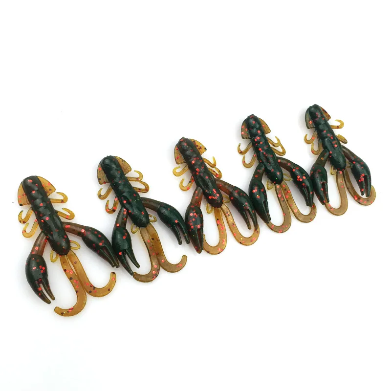 5 шт./лот мягкие приманки рыболовные с запахом джиг воблер поворотная резиновая