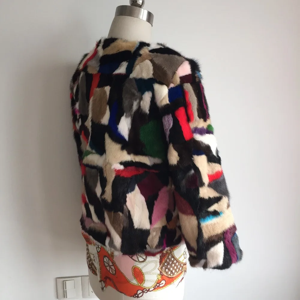 Новинка модная женская куртка из 100% натурального меха норки разных цветов