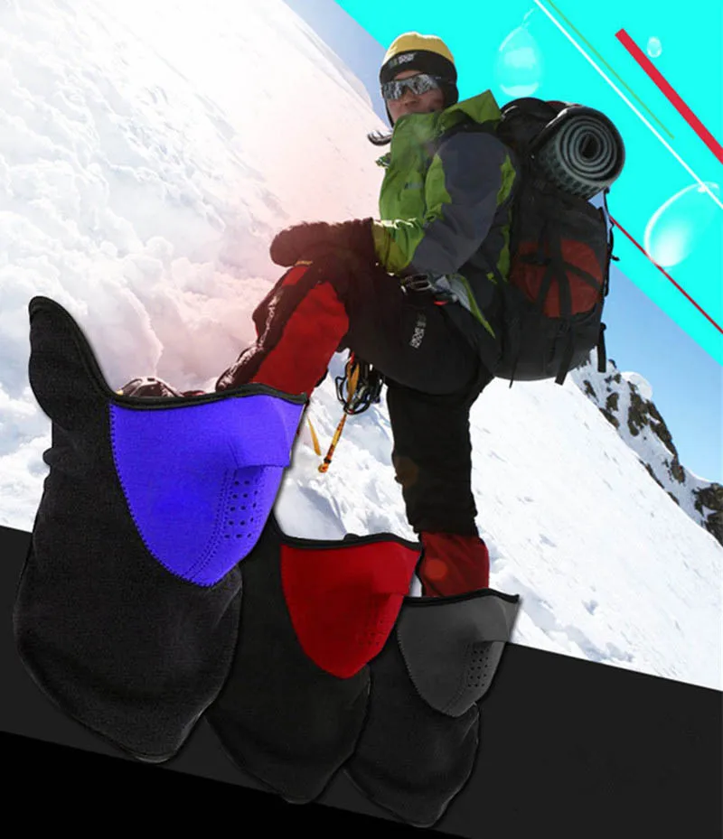 

Outdoor Sports Warm Fleece Neck Half Face Mask Winter Windproof Bicycle Cycling Hoods Motorcycle Ski Snowboard Mask