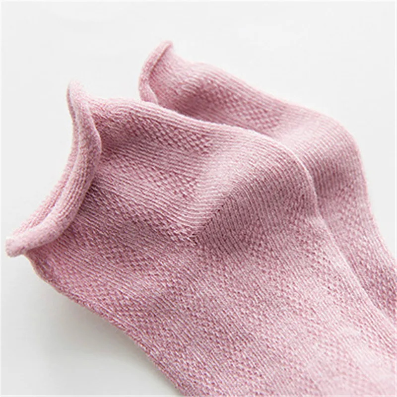 Летние весенние хлопковые детские носки сетчатые дышащие спортивные для девочек