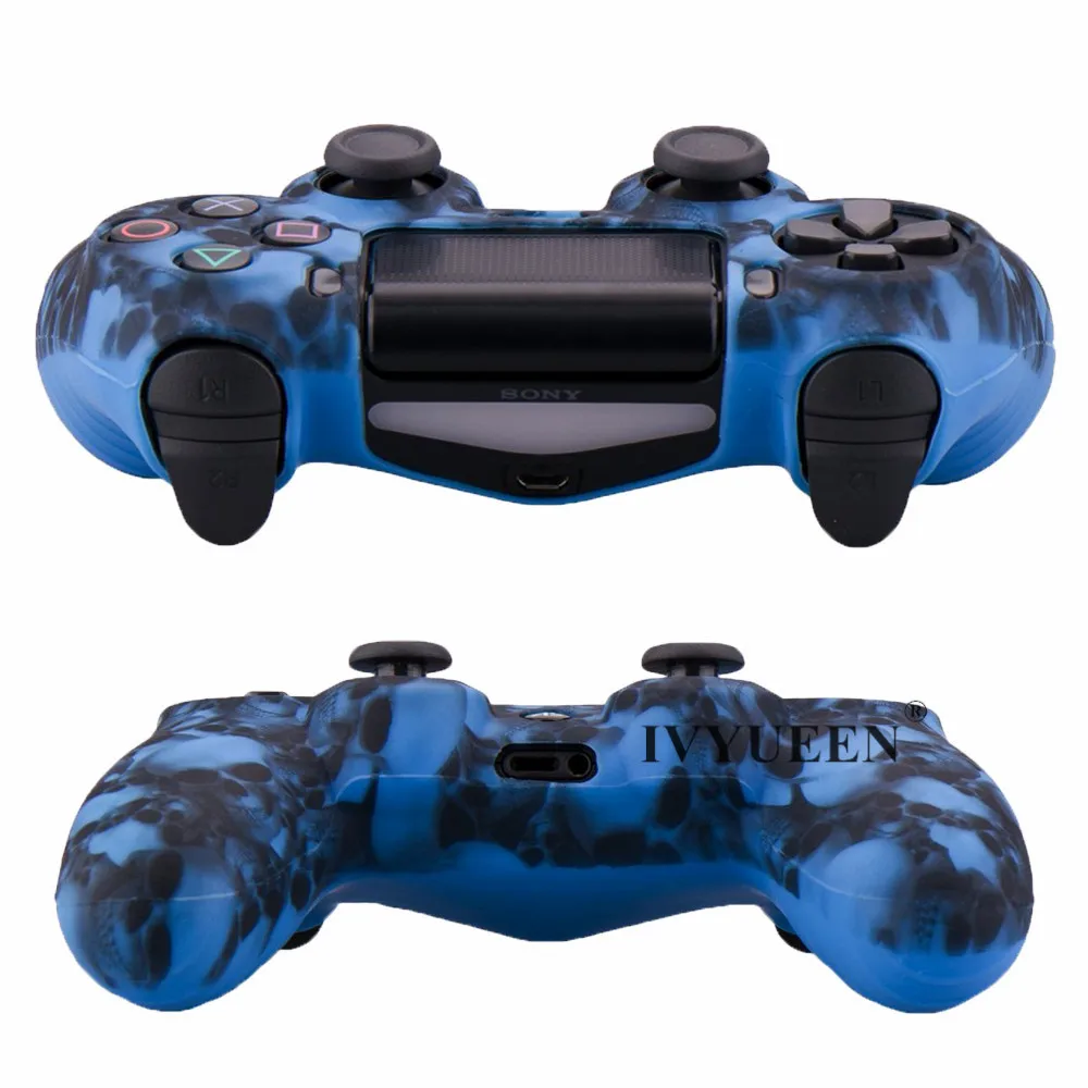 Силиконовый чехол IVYUEEN Ghost Skull с принтом для playstation 4 PS4 Pro для Dualshock 4 Slim с джойстиками