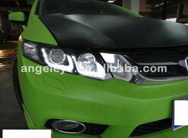Для Honda Civic Светодиодные ленты типа U Ангельские глазки головного света 2012-2013 год LD