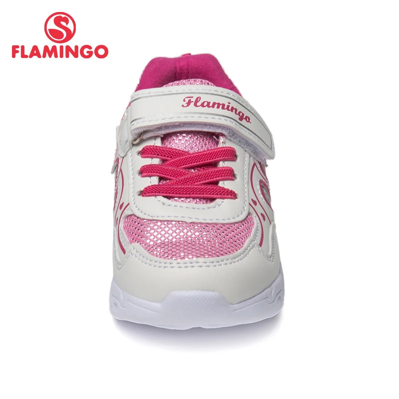 Фламинго кроссовки Весна и лето светодиодные кожаные Размеры 23-29 детские для