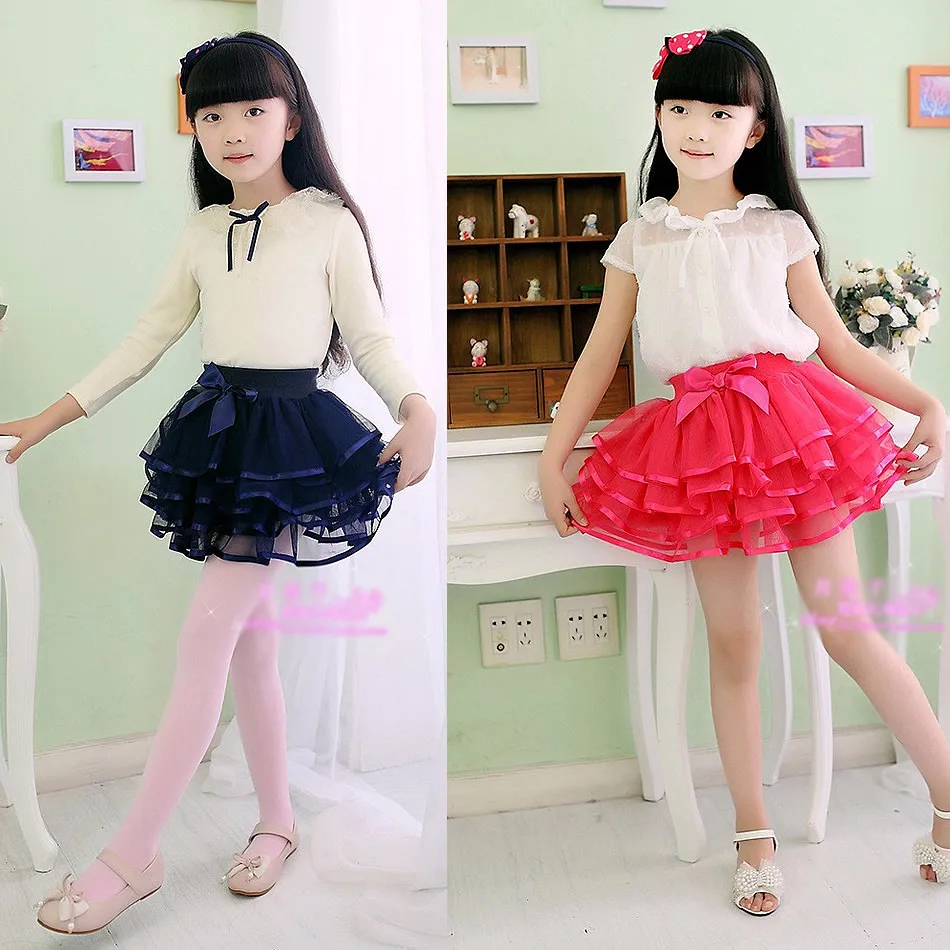 Юбка пачка для девочек юбка балерины детская шифоновая пушистая повседневная