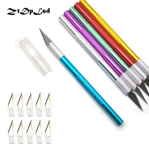 Инструменты для резьбы по дереву, 11 лезвий, ножи для творчества