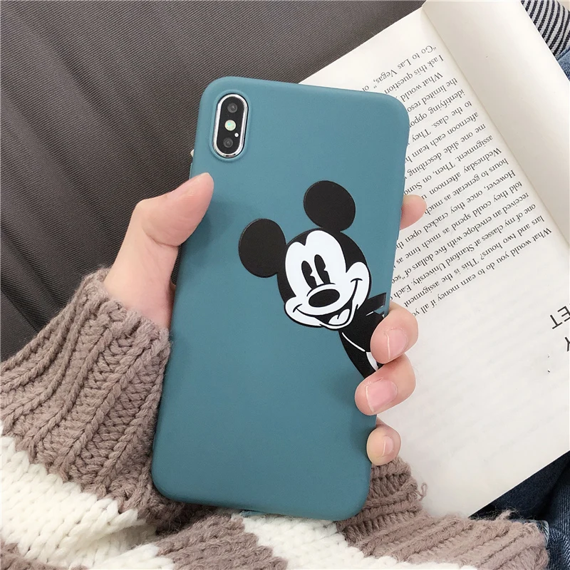 Чехол SUYACS с милой мультяшной мышкой для iPhone XS Max XR X 6 6S 7 8 Plus, чехол с полным покрытием, карамельный цвет, мягкая задняя крышка из ТПУ для телефона