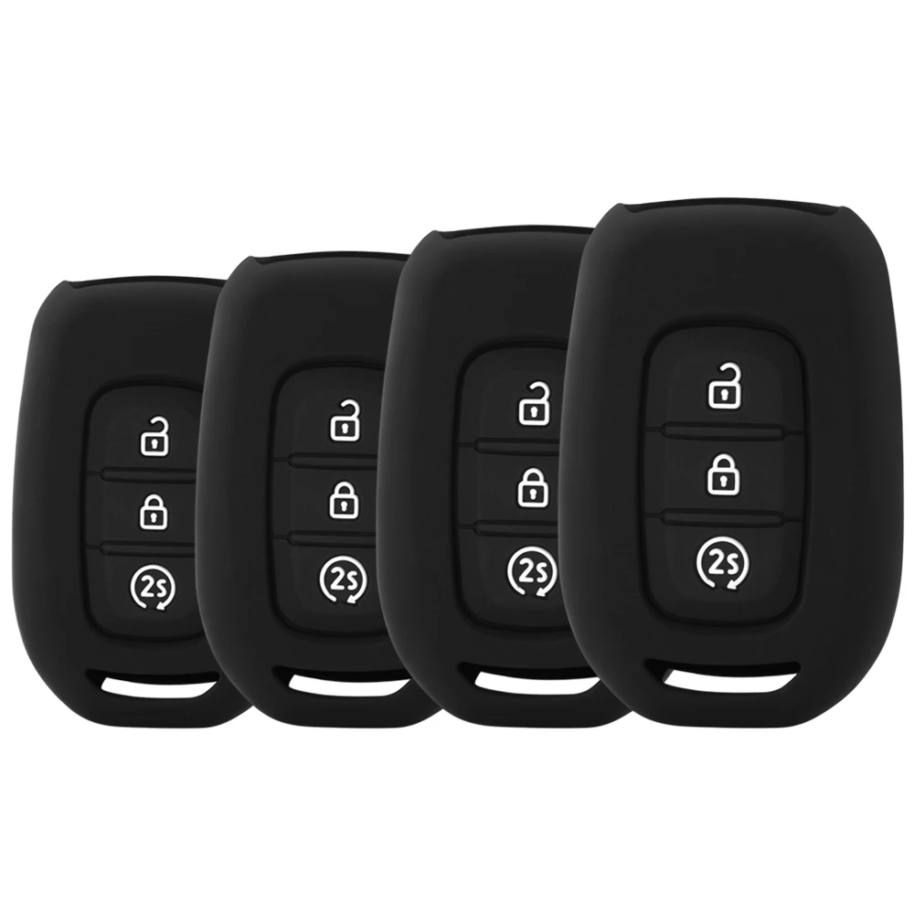 3 кнопки силиконовый дистанционный Брелок чехол для Renault Duster Sandero Logan Clio Captur Laguna Scen