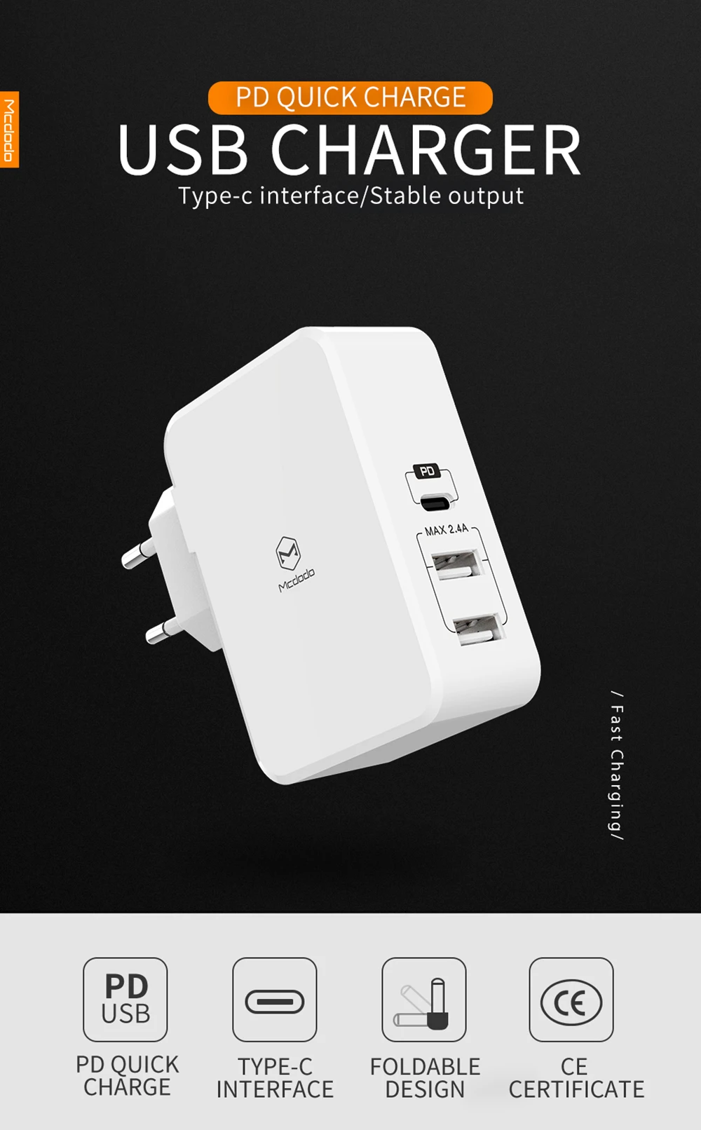 EU/US usb type C PD адаптер 41 Вт Быстрое USB зарядное устройство для мобильного телефона Быстрая зарядка USB для MacBook iPhone XS Max samsung Xiaomi huawei