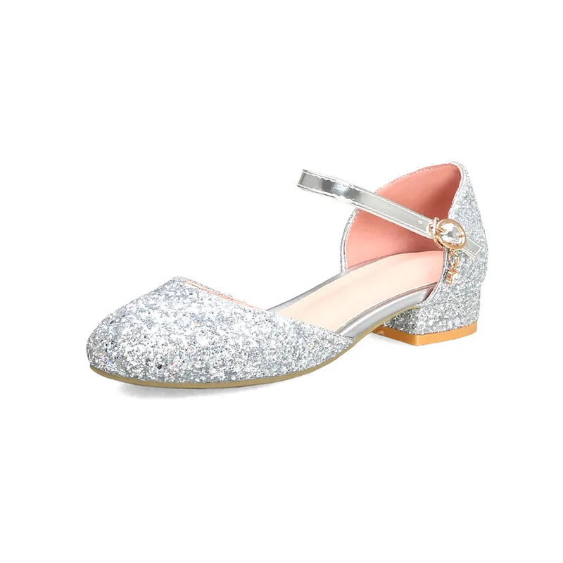 Женские туфли на низком каблуке YMECHIC красные серебристые золотые туфли-лодочки