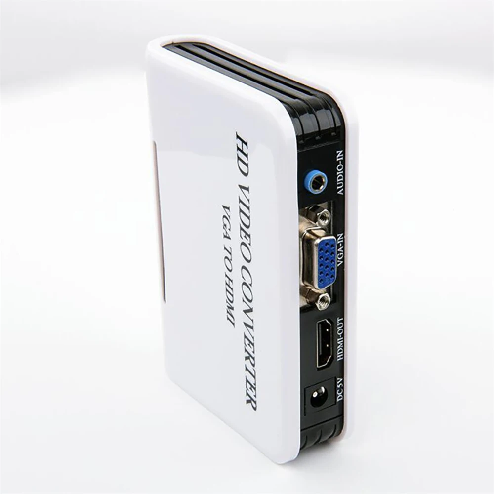 Горячий VGA2HDMI мини преобразователь из VGA в HDMI с 1080P Аудио разъем адаптера для ноутбука ПК для HDTV проектора
