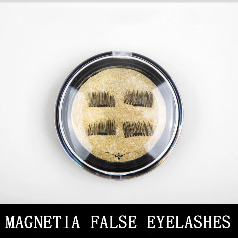 Magnetic Eyelashes 3d mink lashes Mink/Synthetic Eyelash 4Pcs/2pair/Box Fake Extension Magnet False | Красота и здоровье