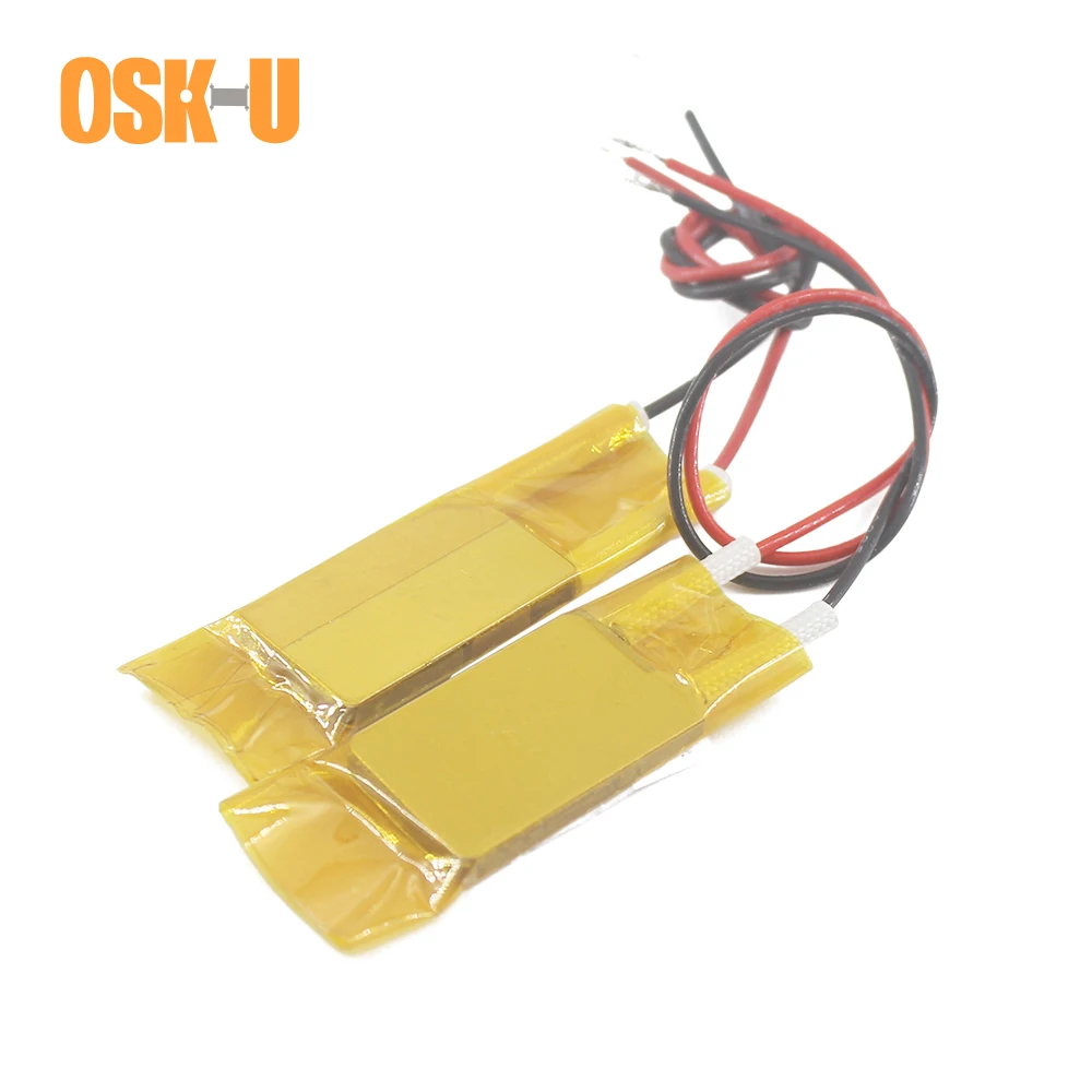 2 шт 12V термостатический PTC Нагревательный элемент 30x24x3 мм 60/180/140/230 градусов изолированной пленкой PTC нагреватель пластины для производства йогурта