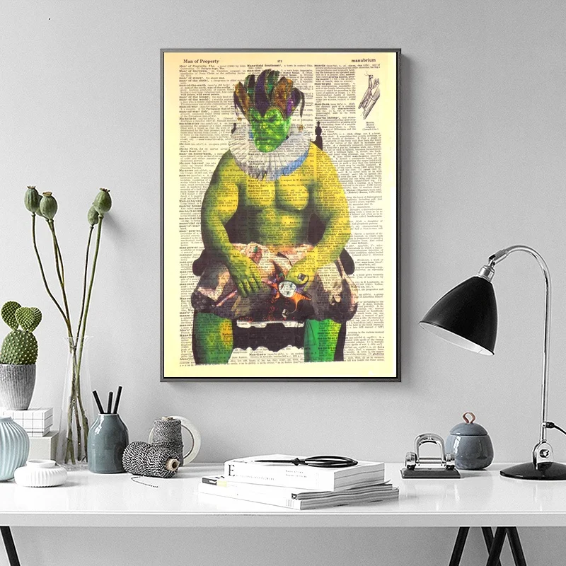 

AWD No Joke Hulk Art Abstract Vintage Wall Art Paint Wall Decor Canvas Prints Canvas Art Poster Oil Paintings No Frame