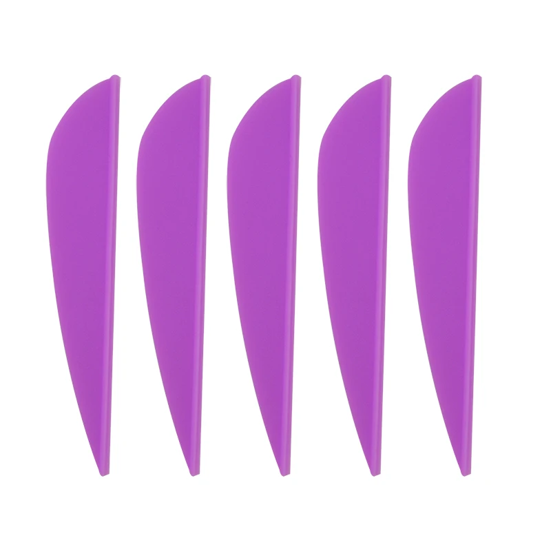 Purple 100 шт. 2," стрельба из лука стрелы перо резиновые Vanes Fletching Fletche для стрелы DIY Инструменты наружная практика стрельбы аксессуары - Цвет: Purple