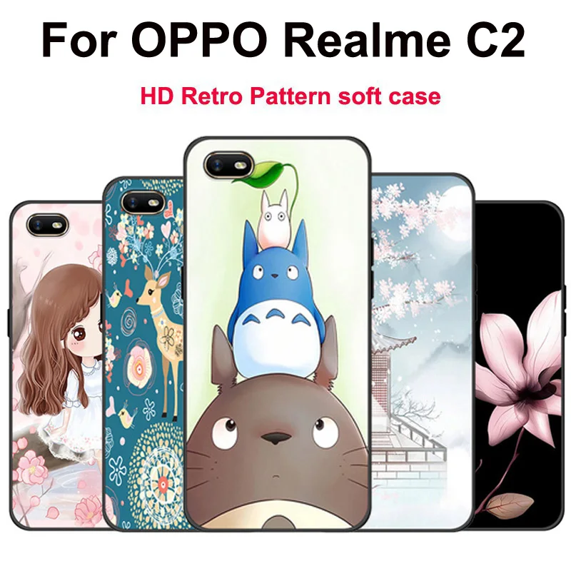Мягкий ТПУ силиконовый чехол на заднюю панель для OPPO Realme C2 противоударный чехол на заднюю панель для OPPO Realme C2 C 2 чехол s bumpe Real me C2 fundas