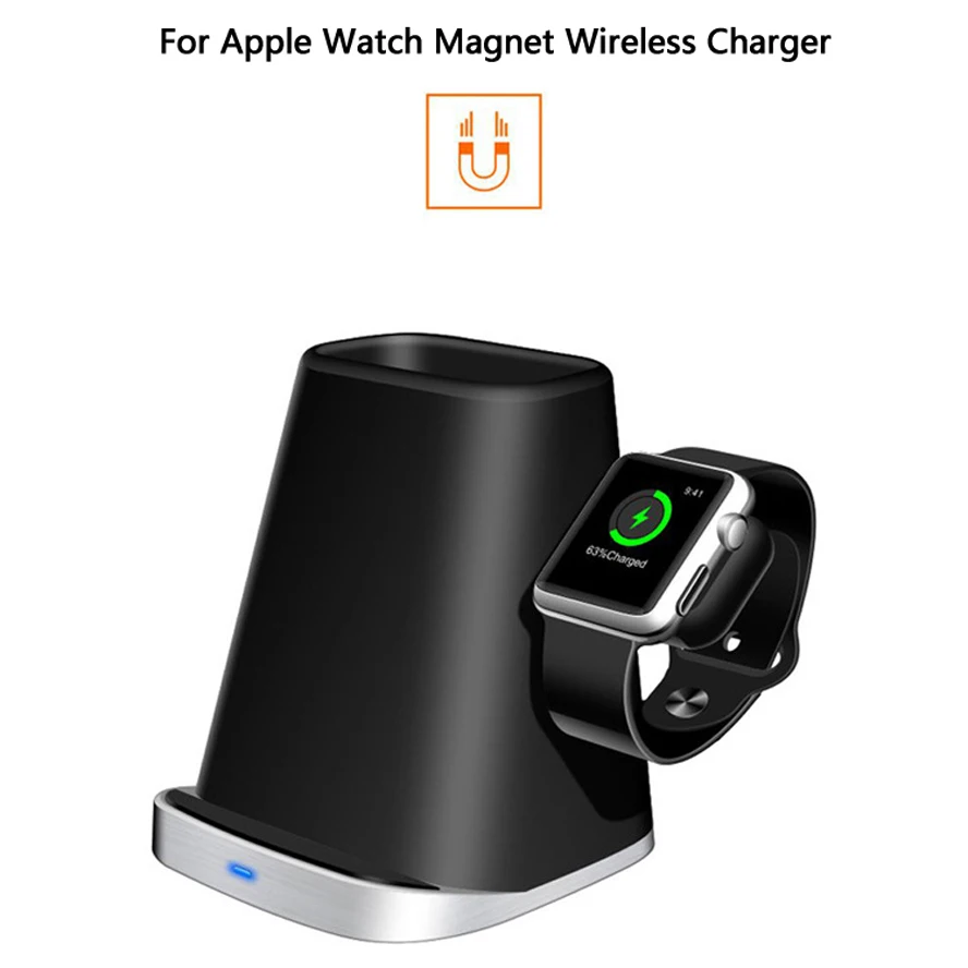 7.5W 10W Быстрый qi Беспроводной зарядное устройство Стенд для Apple Watch 2 3 4 5 AirPods iPhone 8 8Plus XR XS Max 11 Pro Samsung галактики S10 5g S10e S10 S9 S7SS7e Note8 Note9 Note10 Беспроводная зарядка док