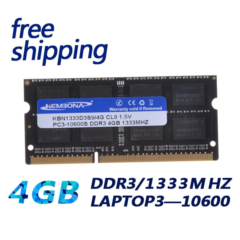 Оперативная память KEMBONA для ноутбука оперативная DDR3 SoDimm 4 Гб 1333 МГц 204 Pin 4G модуль