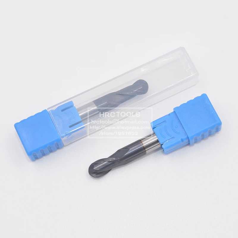 Сферическая Концевая фреза HRC45 твердосплавный резак с 2 зубьями для металла