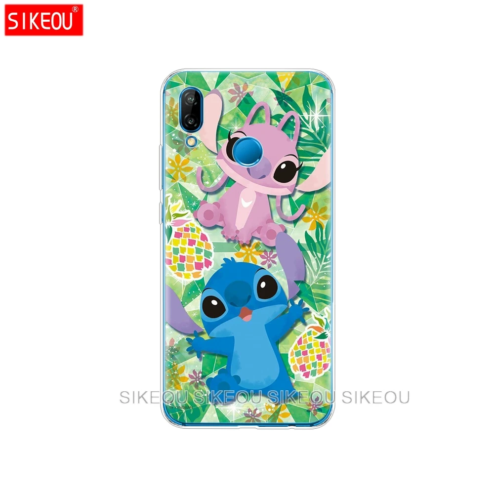 Силиконовый чехол для телефона Huawei P20 P7 P8 P9 P10 Lite Plus Pro 2017 P Smart 2018 coque bumper cute cartoon Lilo