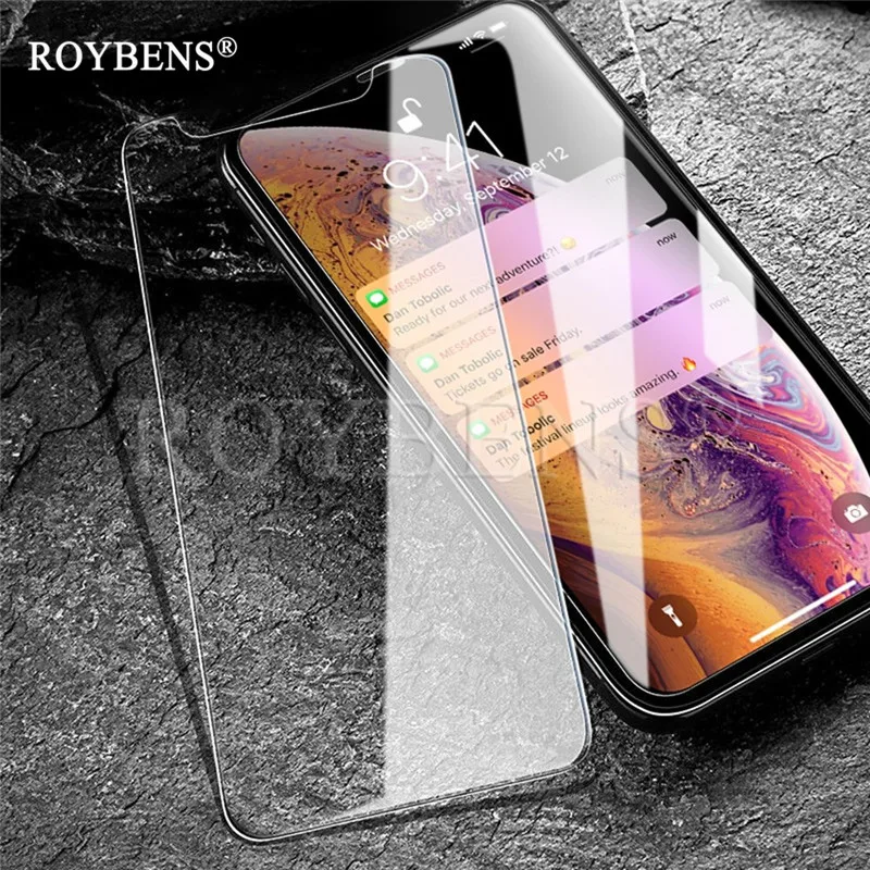 5D изогнутое закаленное стекло для iPhone XS Max полное покрытие краев Защита экрана X