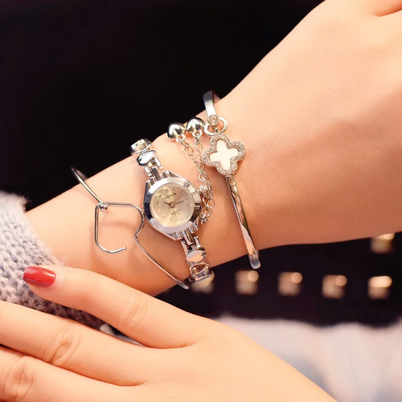 Изысканные аксессуары подарочные часы и два браслета коробка роскошные женские