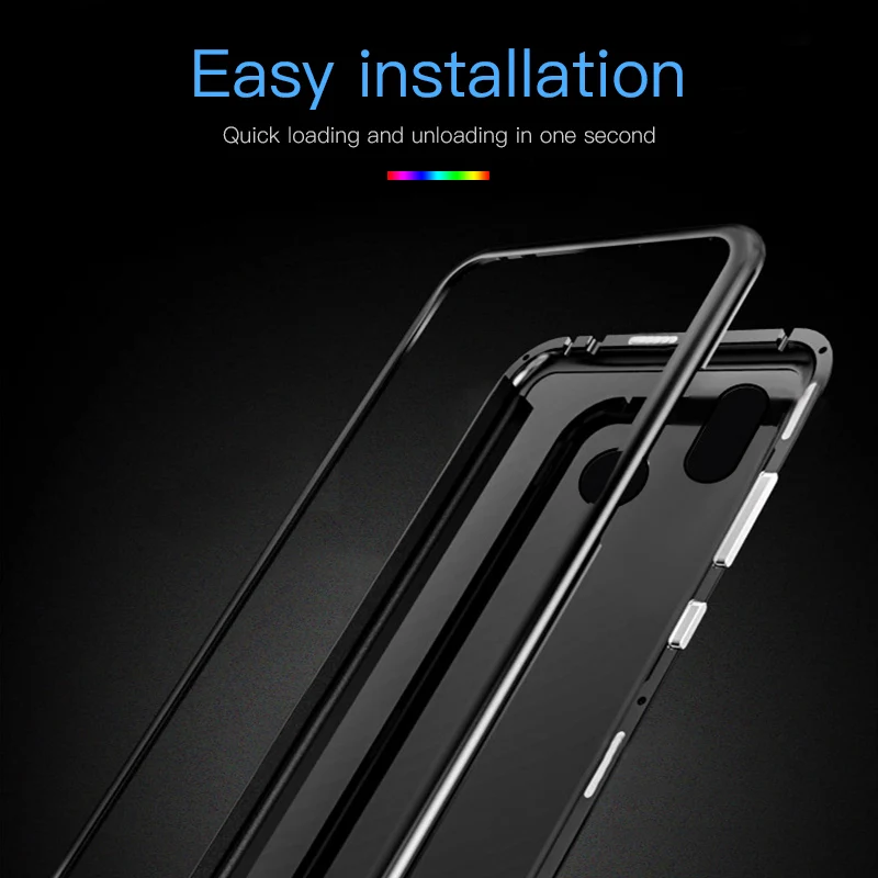 Магнитный адсорбционный чехол для Xiaomi Mi 8 SE полное покрытие ударопрочный из