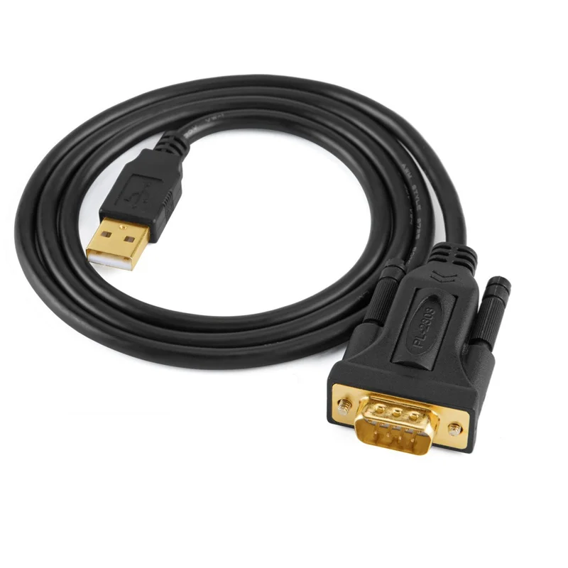 USB адаптер RS232 с чипсетом PL2303 позолоченный кабель преобразователь 2 0 на папа DB9