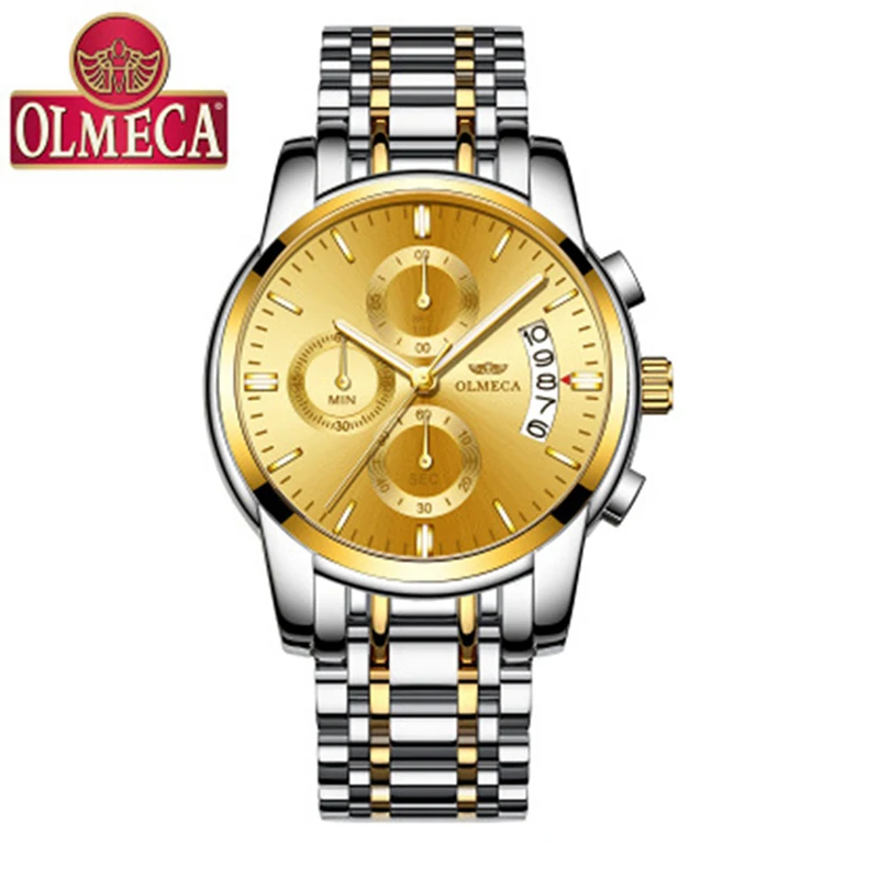 Mens Watches Top Brand Luxury OLMECA Clock Relogio Masculino 3ATM Waterproof Chronograph Wristwatch Reloj Hombre SSW4 | Наручные часы
