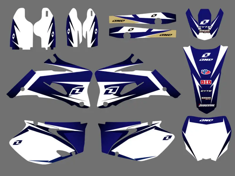 0019 новый стиль команда графики фоны наклейки Наборы для Yamaha YZ250F YZ450F YZ 250F 450F 2006 2007