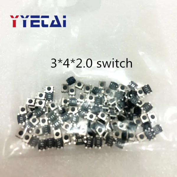 3x4x2 мм SMD 4 Pin нажмите на пульт дистанционного управления кнопочный сенсорный