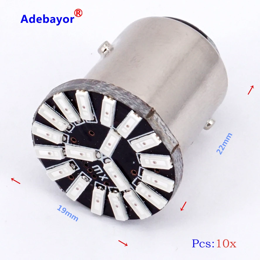 10 шт. canbus 19 SMD 4014 led 1157 BAY15D P21/4 Вт безошибочный P21/5 автостайлинг поворотный сигнал