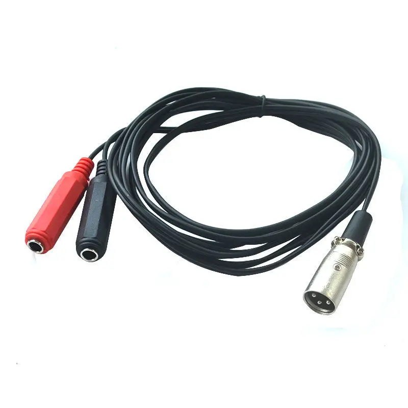XLR 3Pin Мужской Двойной 1/4 &quot6.35 мм Женский разъем TRS аудио y-кабель шнура Бесплатная