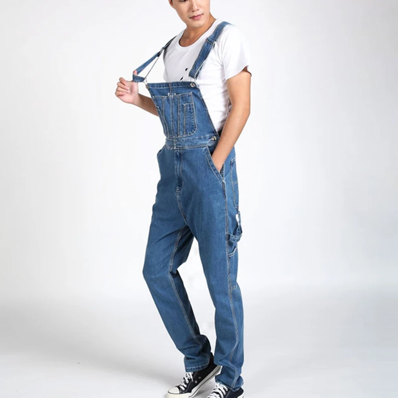 Idopy/осенне зимний мужской джинсовый комбинезон ковбойский большой размер 30 40