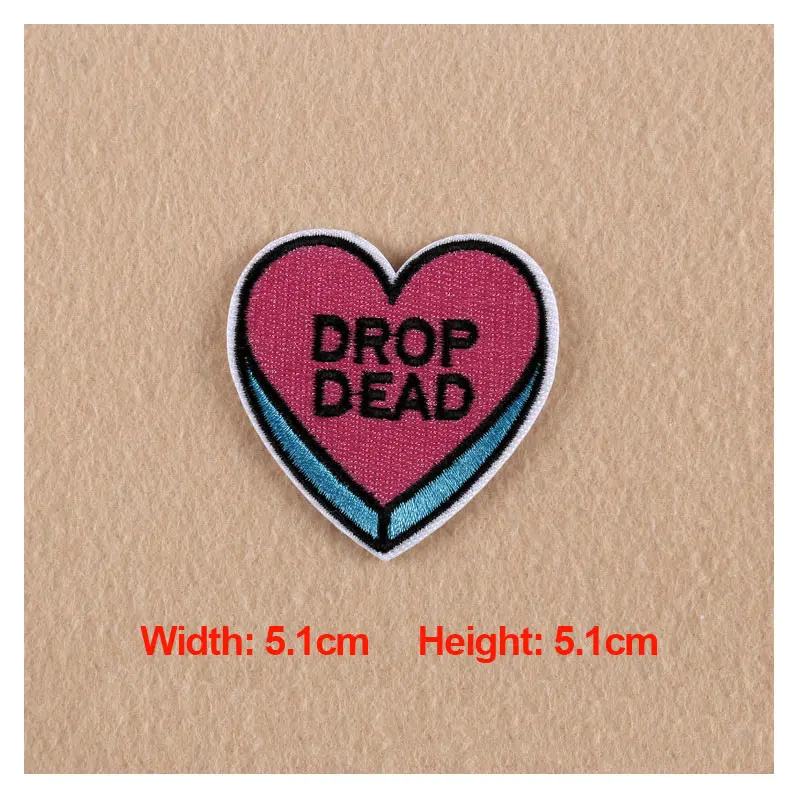 1 шт. нашивки для одежды вышивка розы сердце текст &quotпадение мертвых&quot патчи