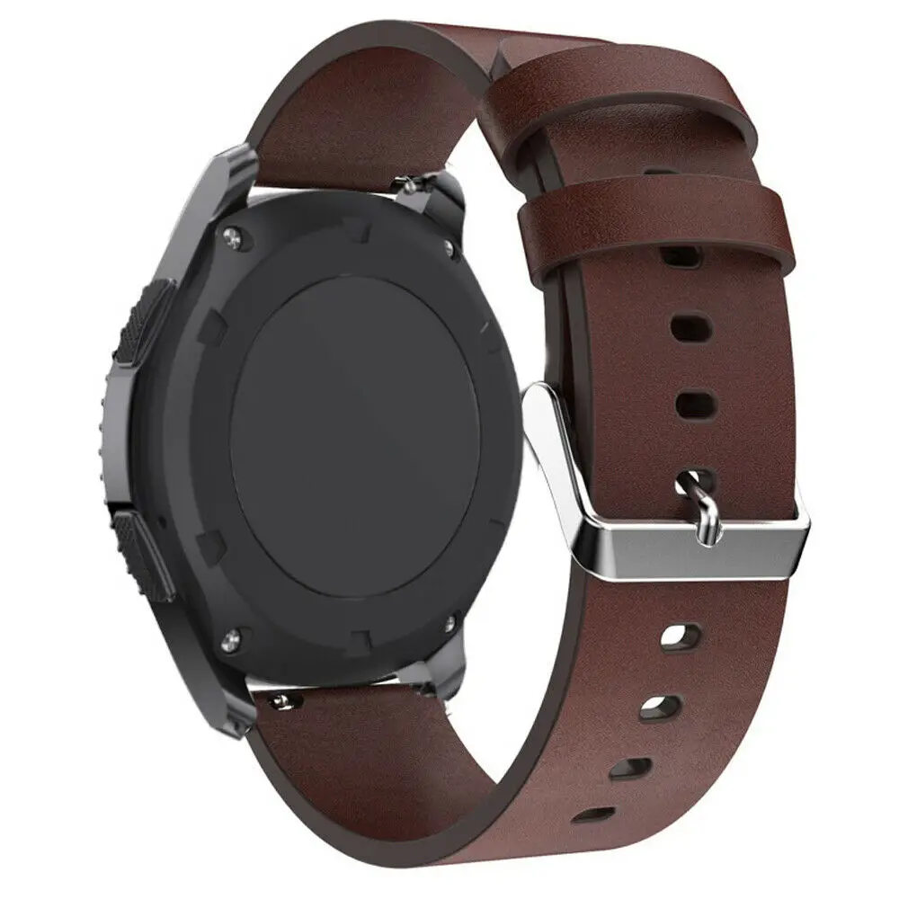Coffee Ремешок из натуральной кожи для samsung gear S3 Frontier/Классические умные часы, сменный Браслет, ремешок для часов для Galaxy Watch 46 мм - Цвет ремешка: Coffee