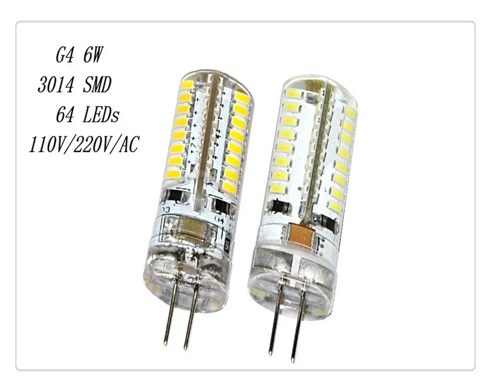 Мини G4 3 Вт 4 5 6 9 высококачественный силиконовый светодиодный светильник AC 110 В/220 В