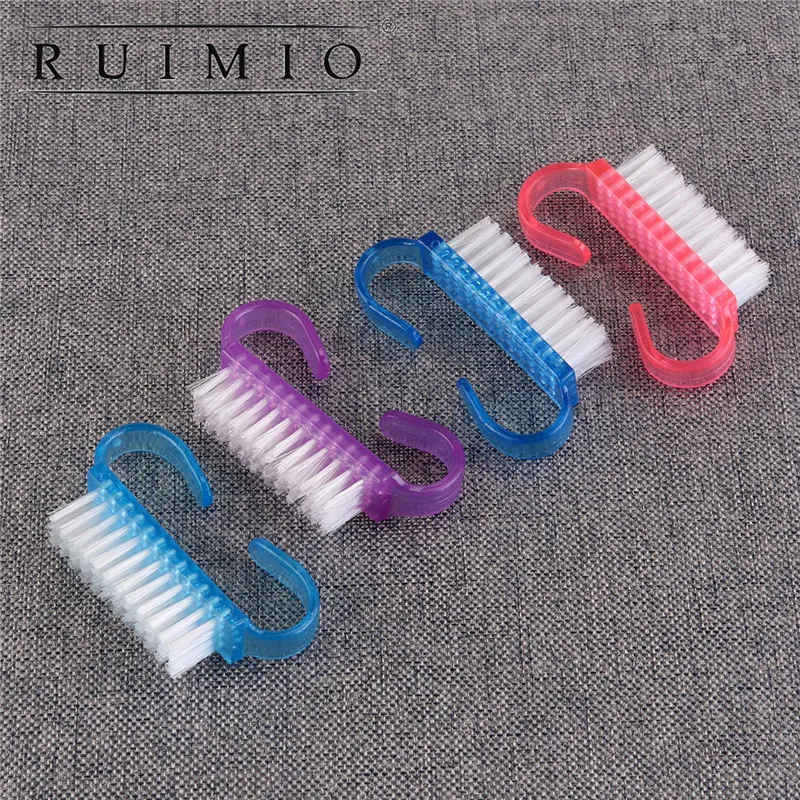 RUIMIO, 4 шт., ручка для чистки ногтей, щетка для чистки, инструмент для маникюра, педикюра, мягкие инструменты для удаления пыли, наборы для ухода за ногтями