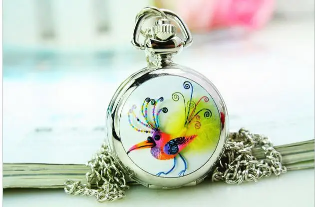 

Wholesale 10 PCS/lot Retro classic peacock Noble charming Quartz Pocket watch necklace