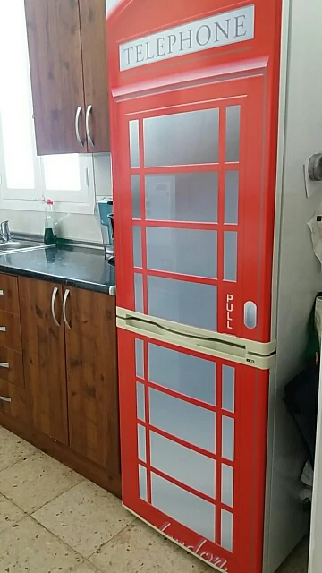 DIY телефон BoothPVC Водонепроницаемый самоклеющиеся холодильник Стикеры дверь