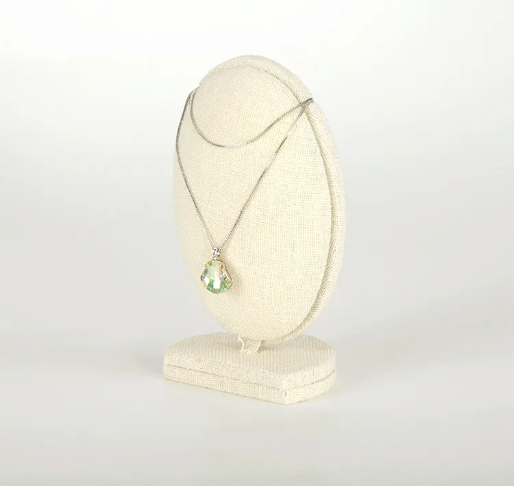 

Pendant Display Stand Linen Necklace Display Holder Jewelry Display Stand Linen linen Jewellery Display Rack