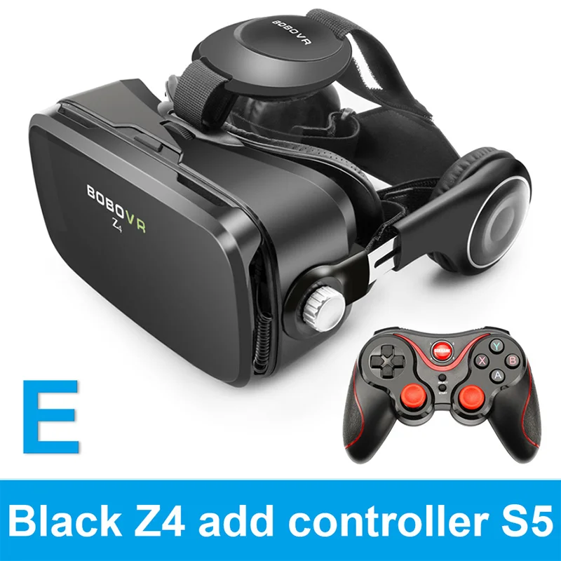 Очки виртуальной реальности 3D VR очки BOBOVR Z4 мини vr картон VR гарнитура шлем 2,0 для 4,0-6,0 дюймового смартфона - Цвет: Z4-BK-S5