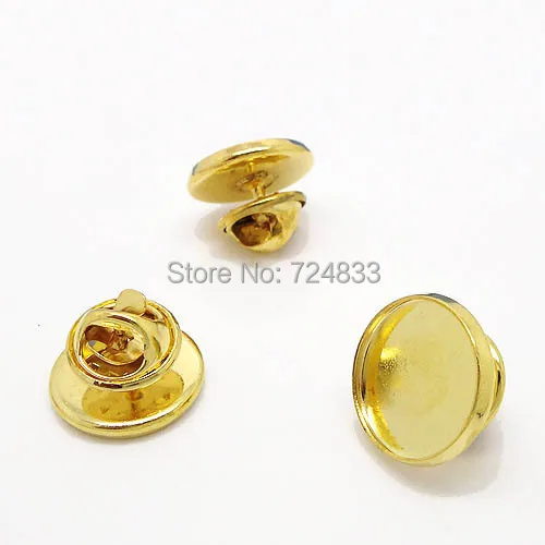 Черные зажимы для воротника круглые Основы ободок кабошоны настройки брошки