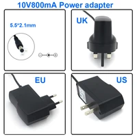 high quality 10v 800ma 5 5x2 1mm universal ac dc power supply adapter with 1 5m cable charger batteries for toy free shipping