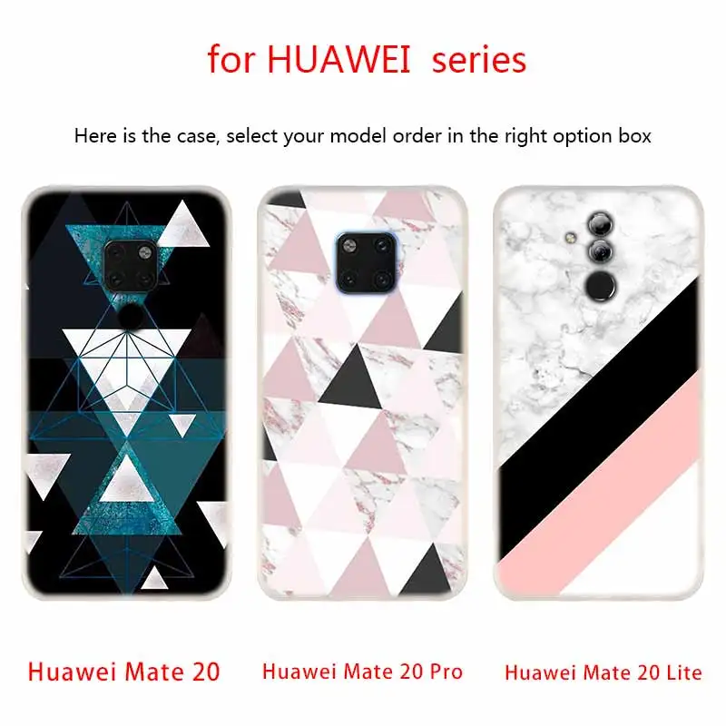 Шикарный чехол с мраморным принтом мягкие силиконовые чехлы для Huawei Mate 10 Lite 20 Pro 20X